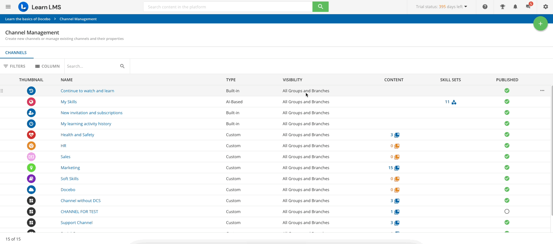 Creating and Managing Custom Channels