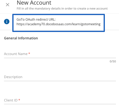 Locate the OAuth Redirect URL in Docebo