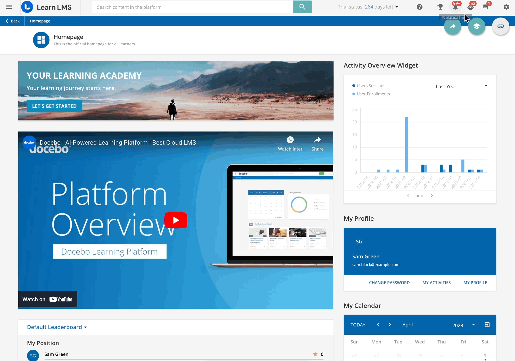 Adding training material from the Central Repository