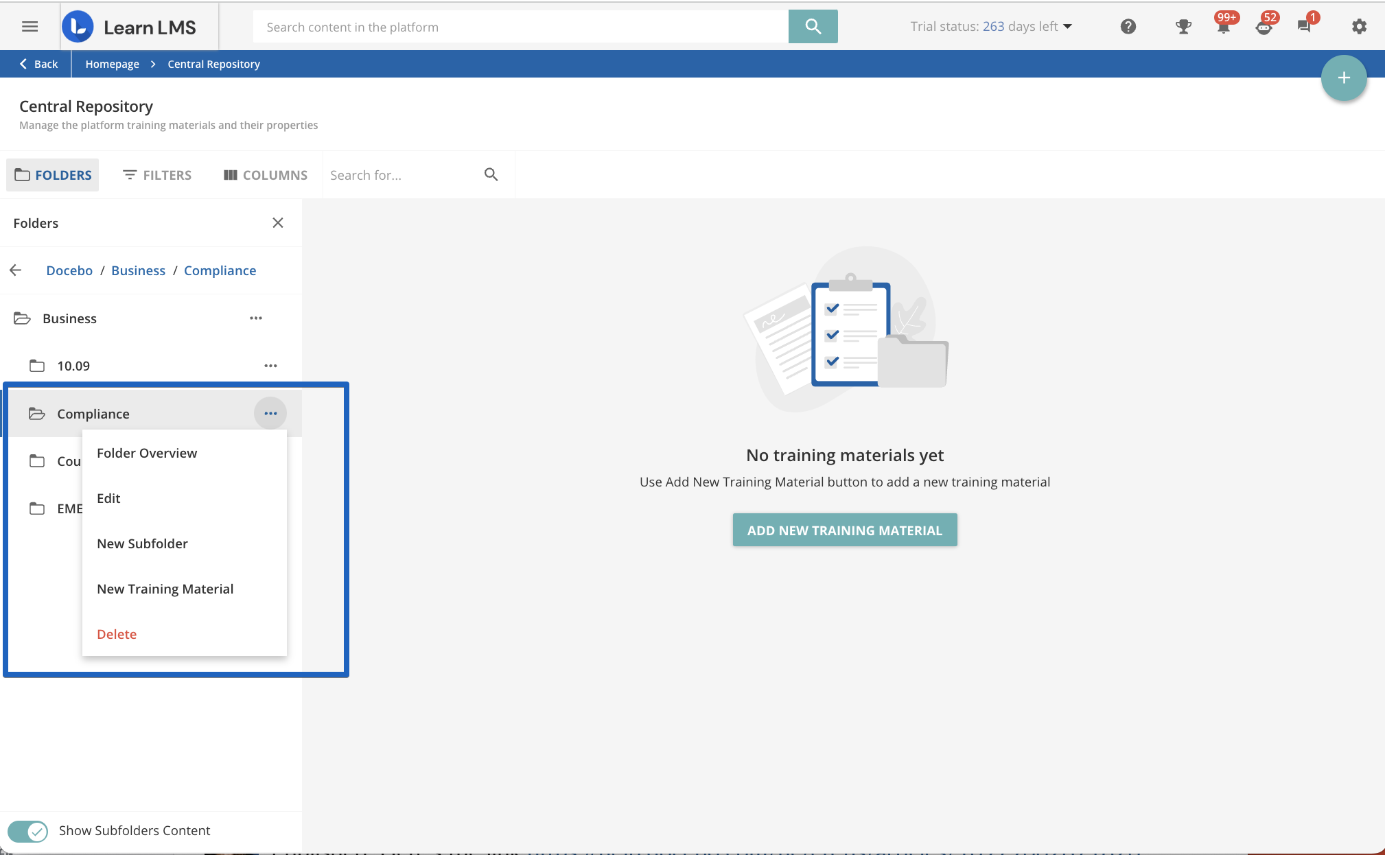 Managing Folders