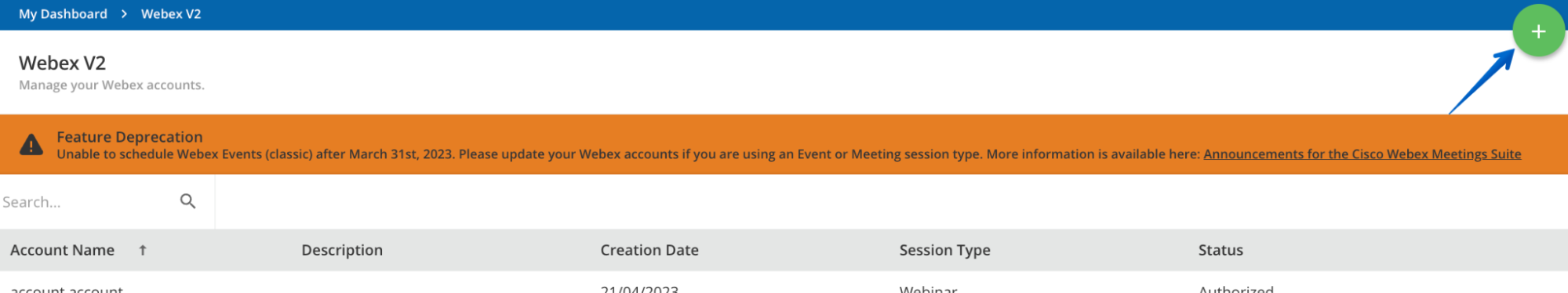 Configuring a new account