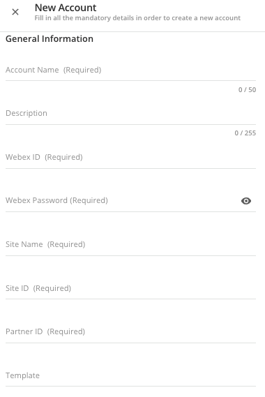 Creating a training account