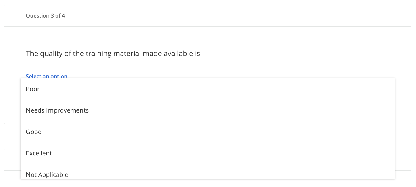 Inline question learner view