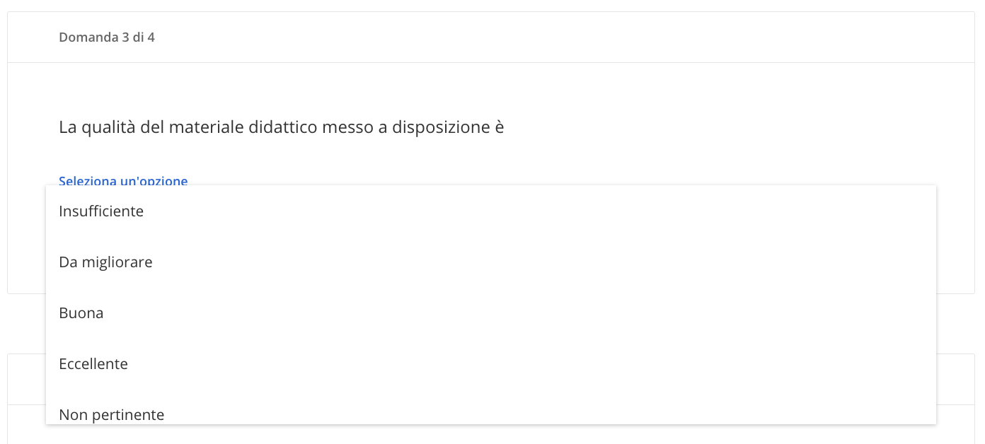 Scegli il termine esatto vista studente