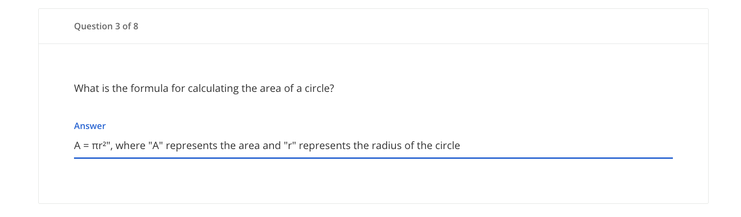 Extended text question