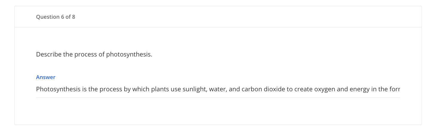 Text entry question