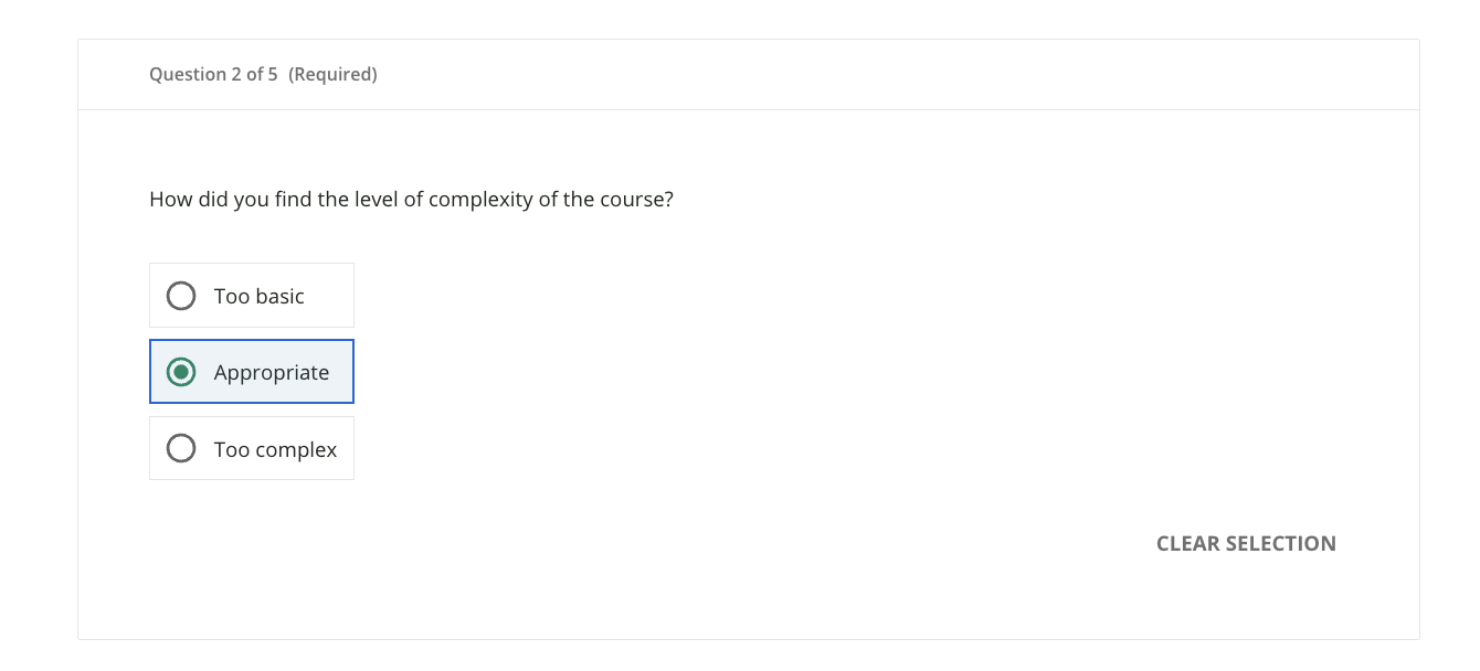 Single-choice question