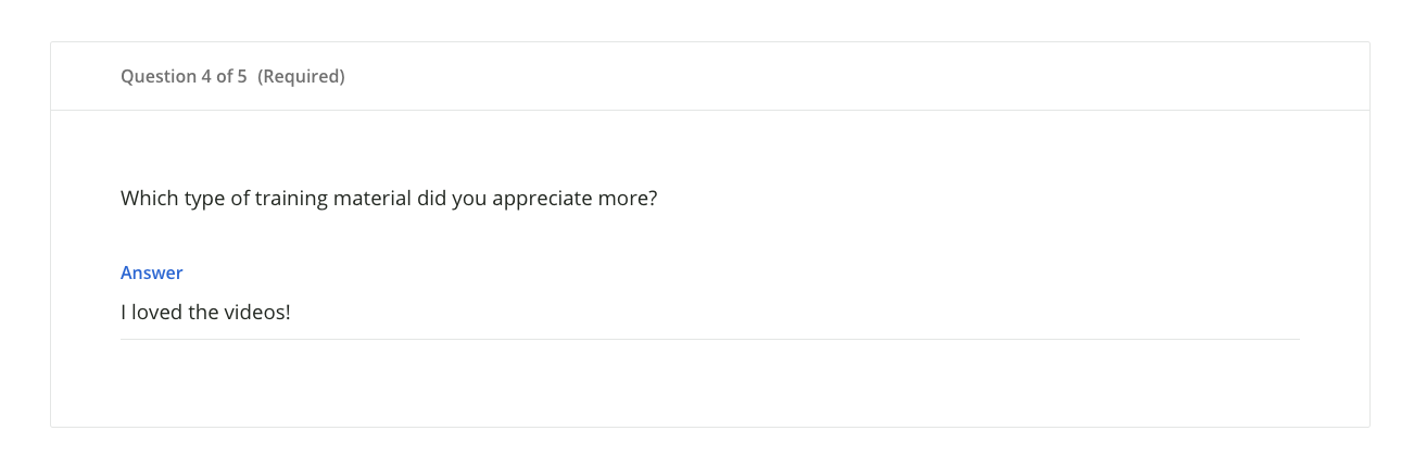 Text Answer Question