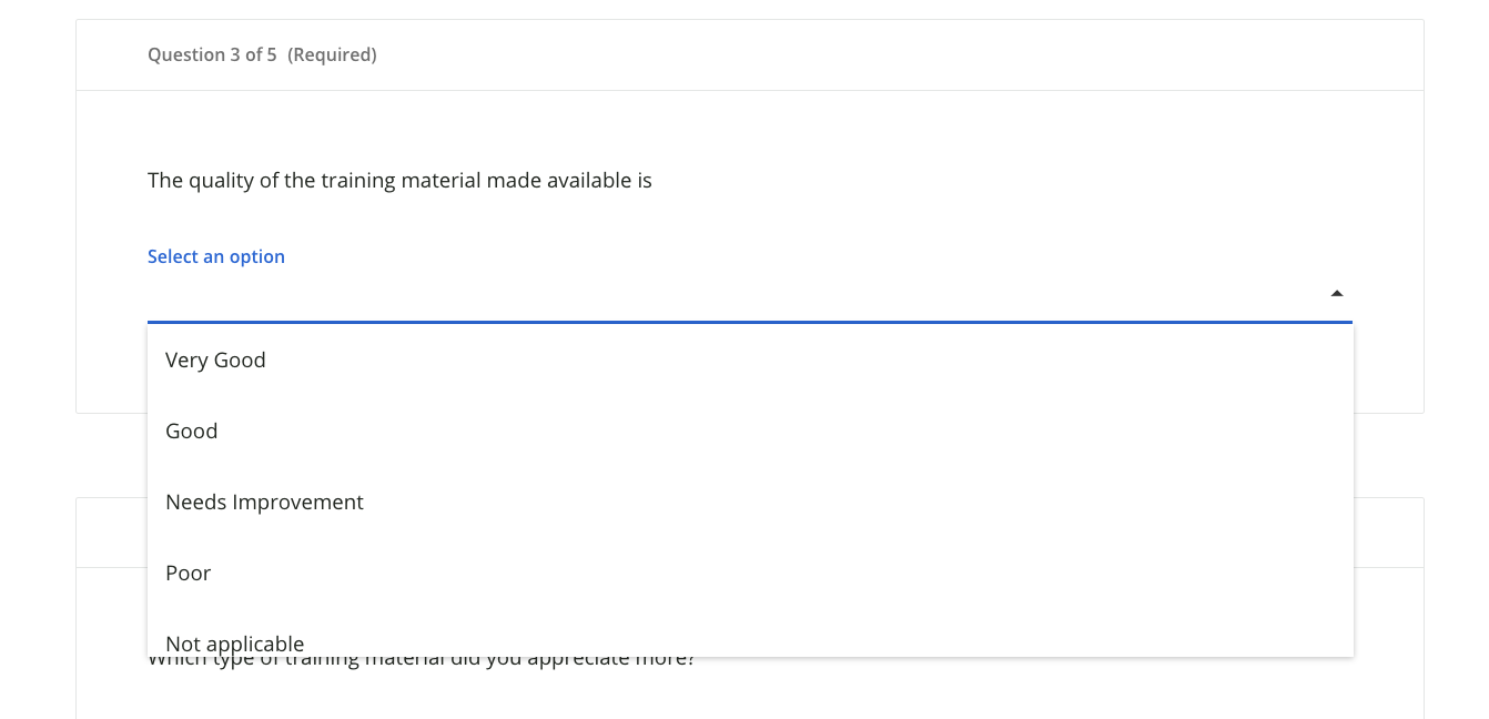 Inline choice question
