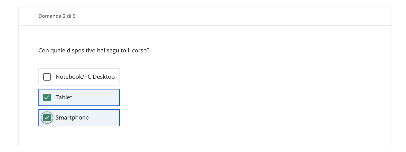 Domanda a risposta multipla