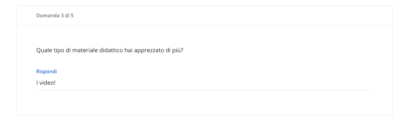 Domanda a risposta aperta