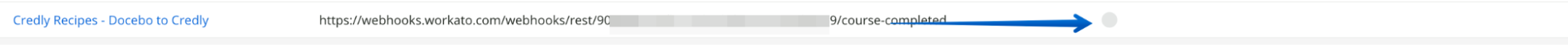 Activating the new webhook
