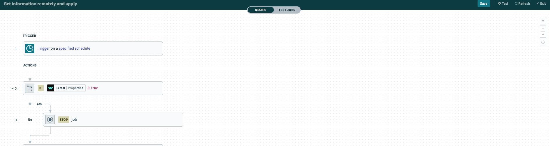 The recipe editor