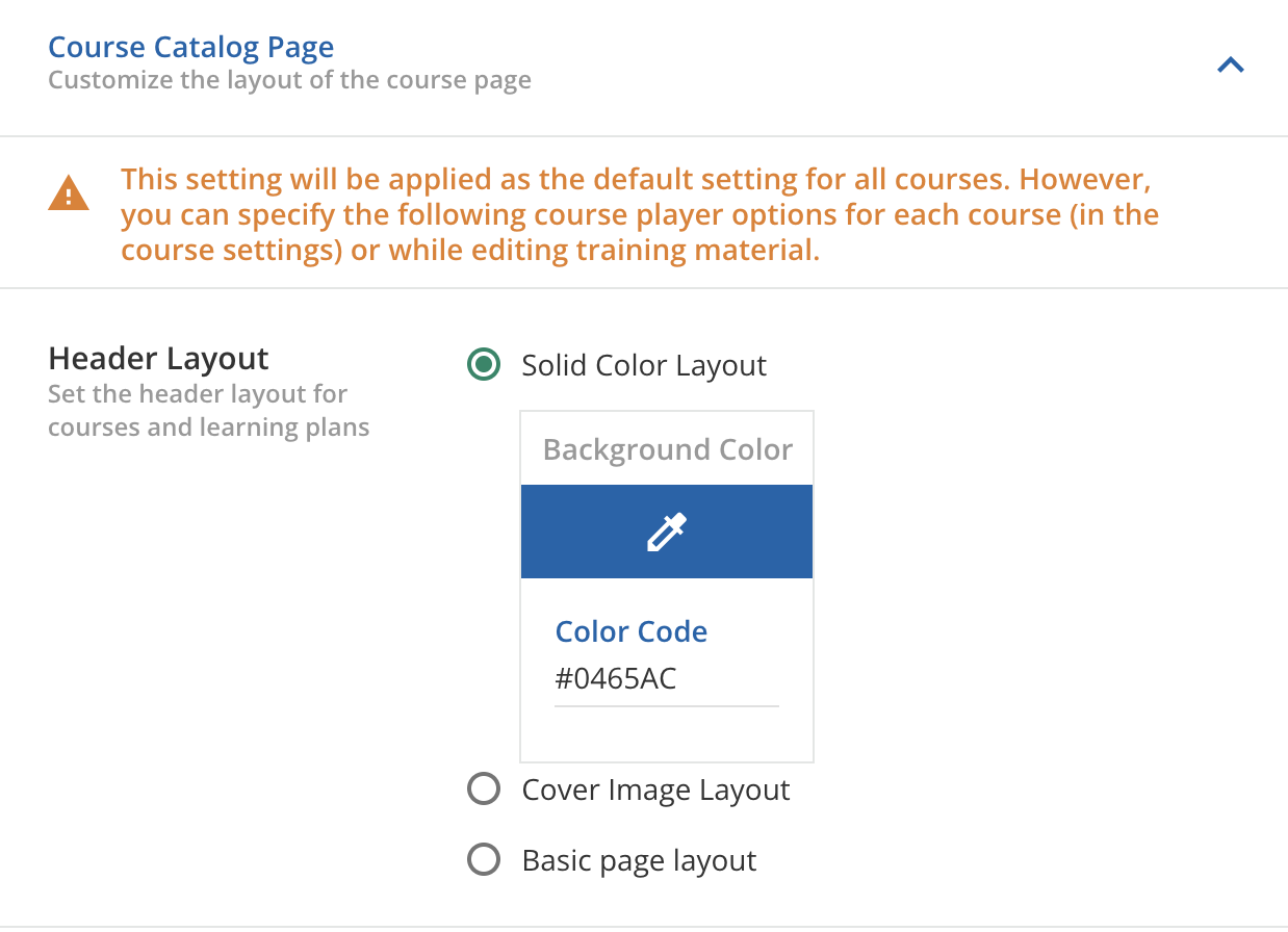Configure the course catalog page