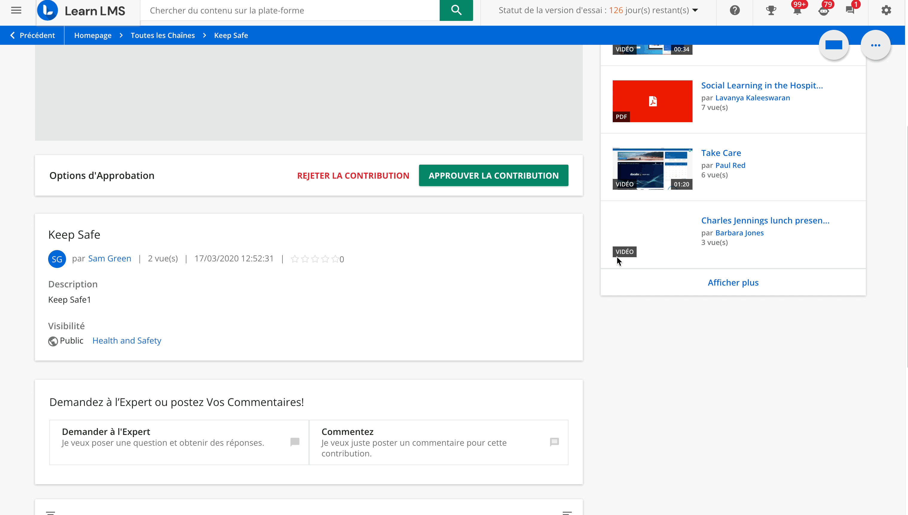 Modifier une contribution