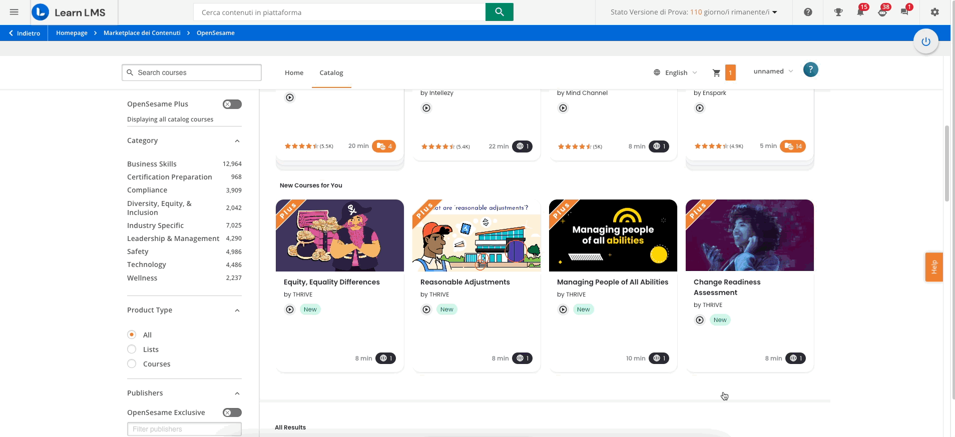 Importare Contenuti da OpenSesame