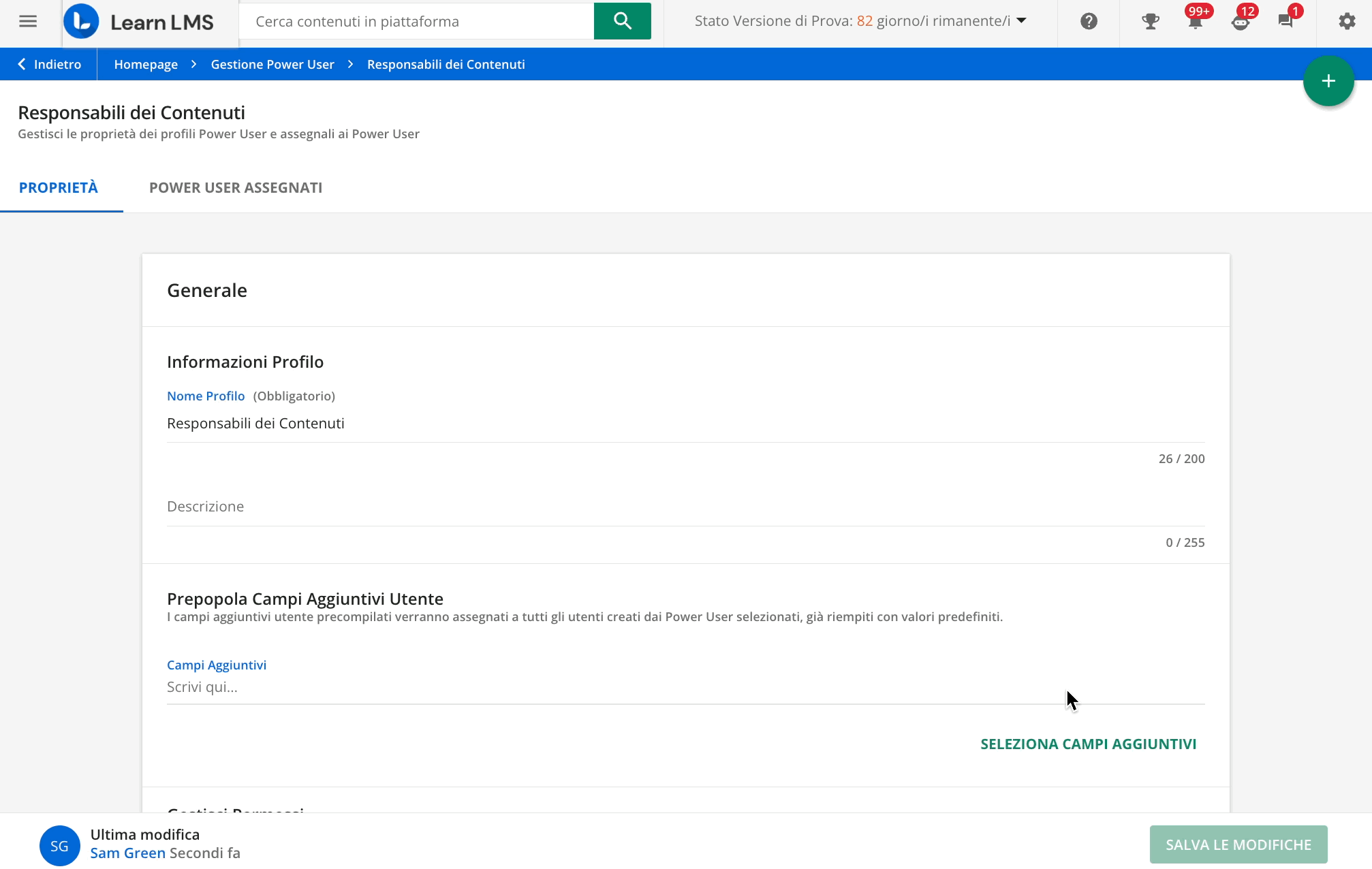 Configurare un profilo
