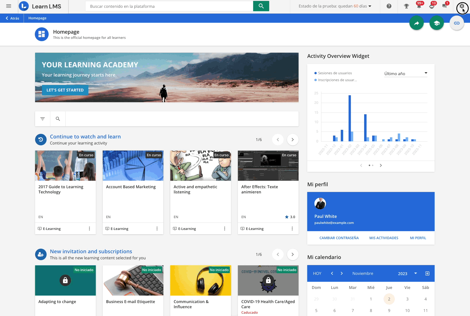Configuración de la aplicación móvil