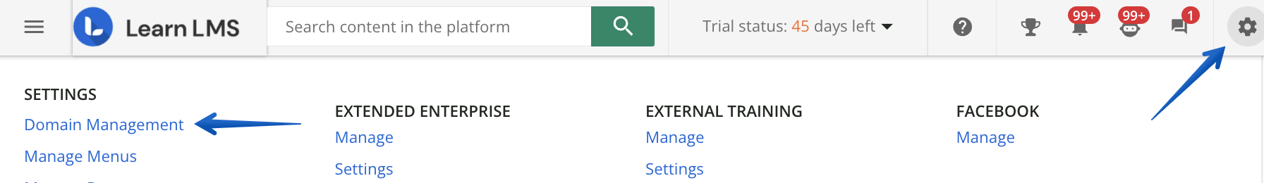 Accessing Domain Management