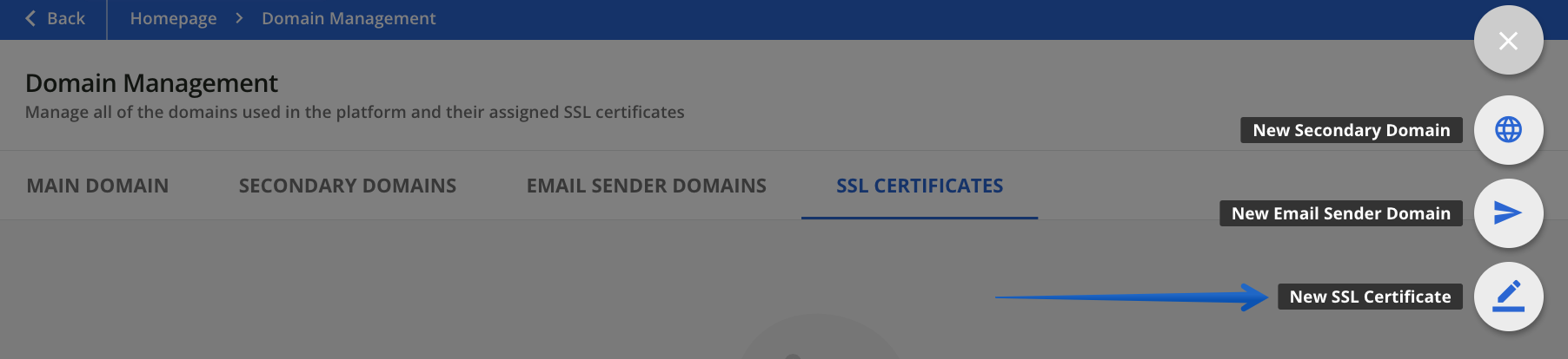Domain Management - Pressing New SSL Certificate.png