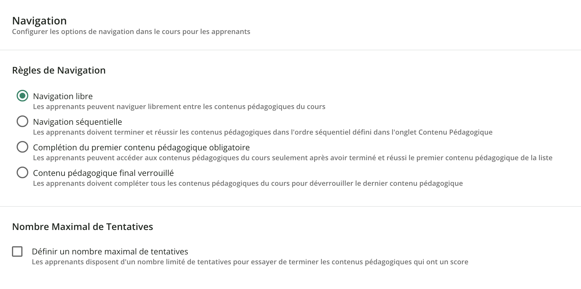 Règles de navigation
