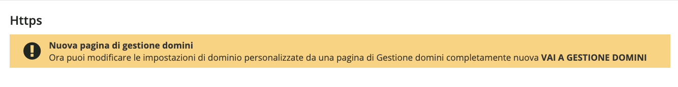 Https spostato alla gestione domini