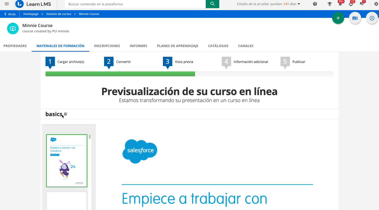 Siguientes pasos de la creación de una presentación con el Convertidor de diapositivas
