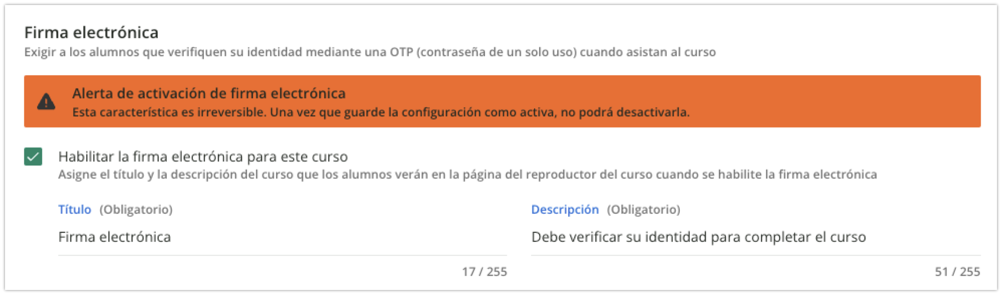 Área Firma electrónica