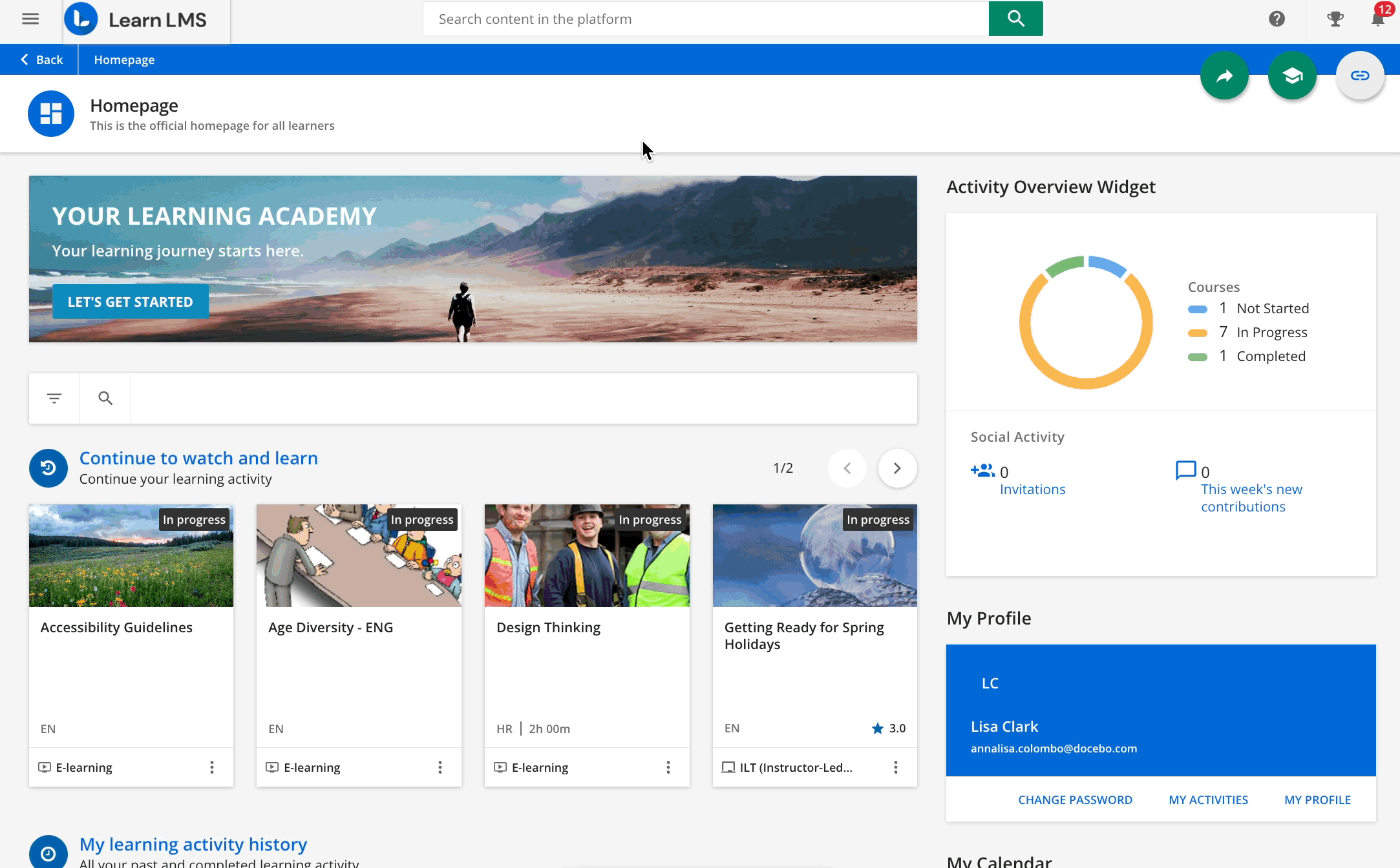 Adding courses to a playlist