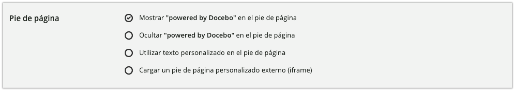 Área Pie de página