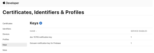 certificates, identifiers & profiles