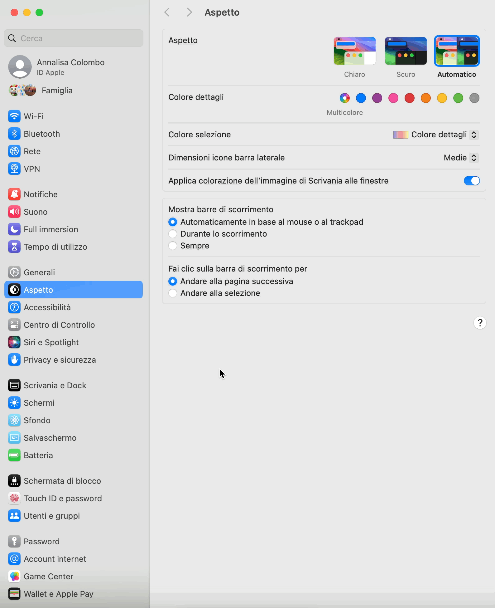 Navigazione da tastiera Firefox : macOS