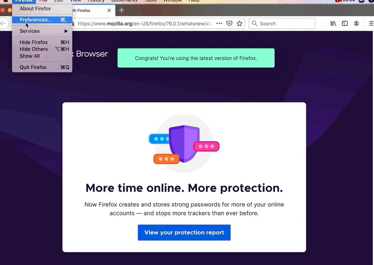 Configuring the keyboard navigation on Firefox