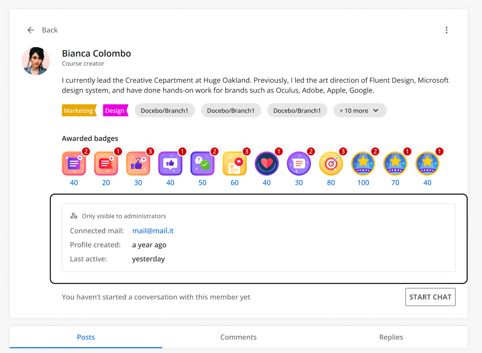 Members community profiles