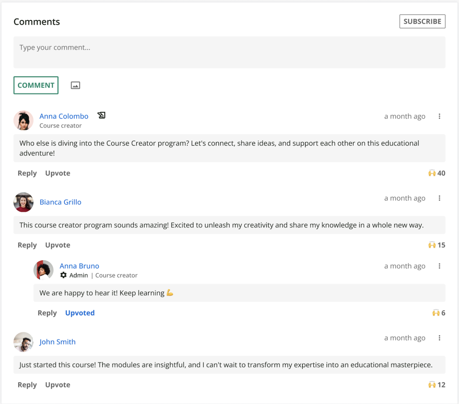 Interacting with other members