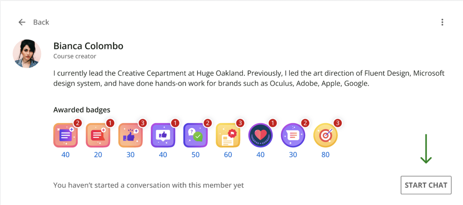 Start chatting with othe members