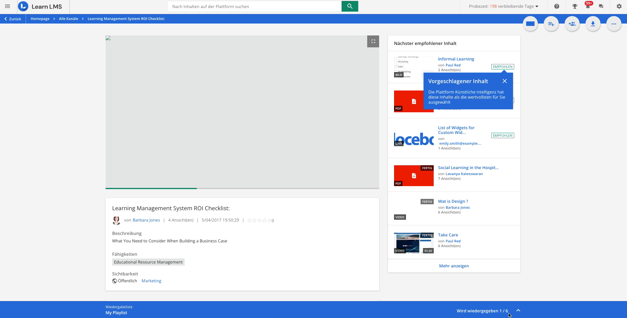 Bearbeiten einer Wiedergabeliste