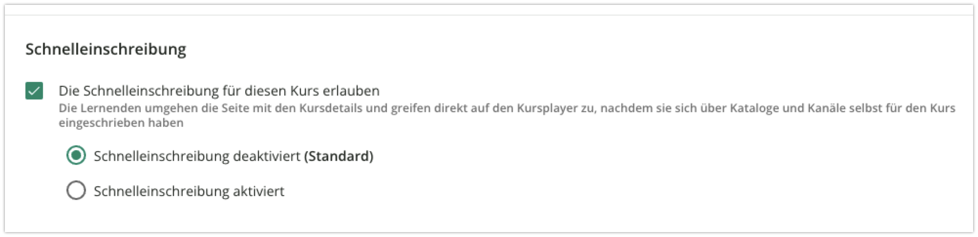 Schnelleinschreibung