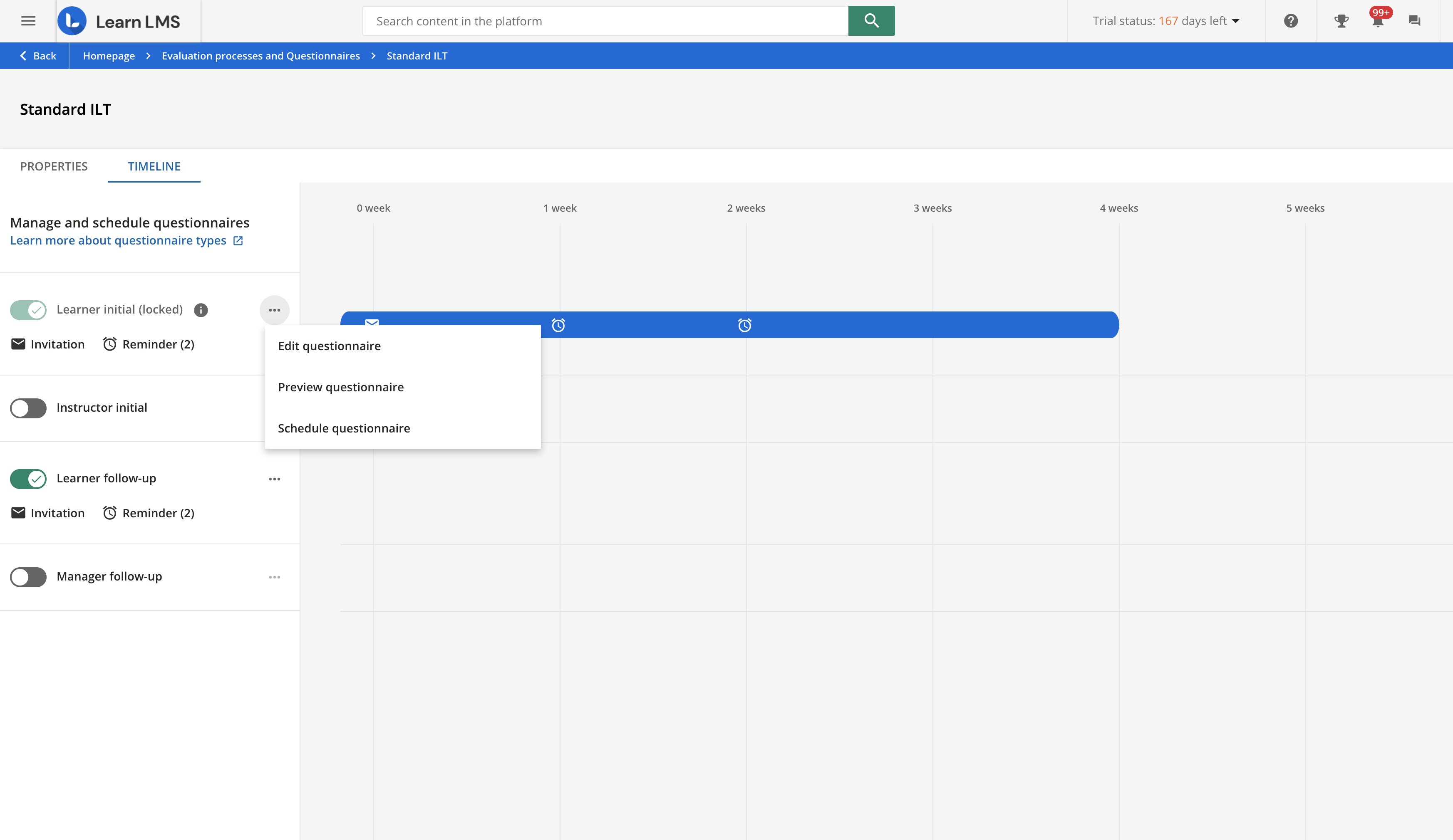 Planifier des questionnaires.