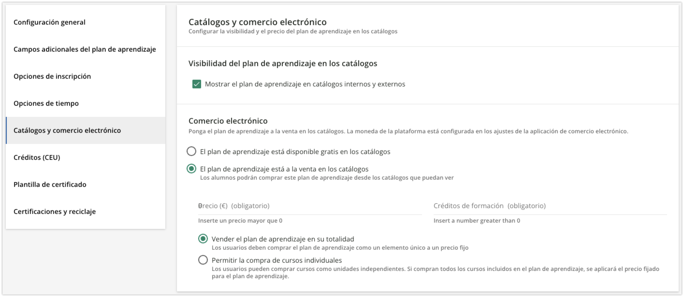 Catálogos y comercio electrónico