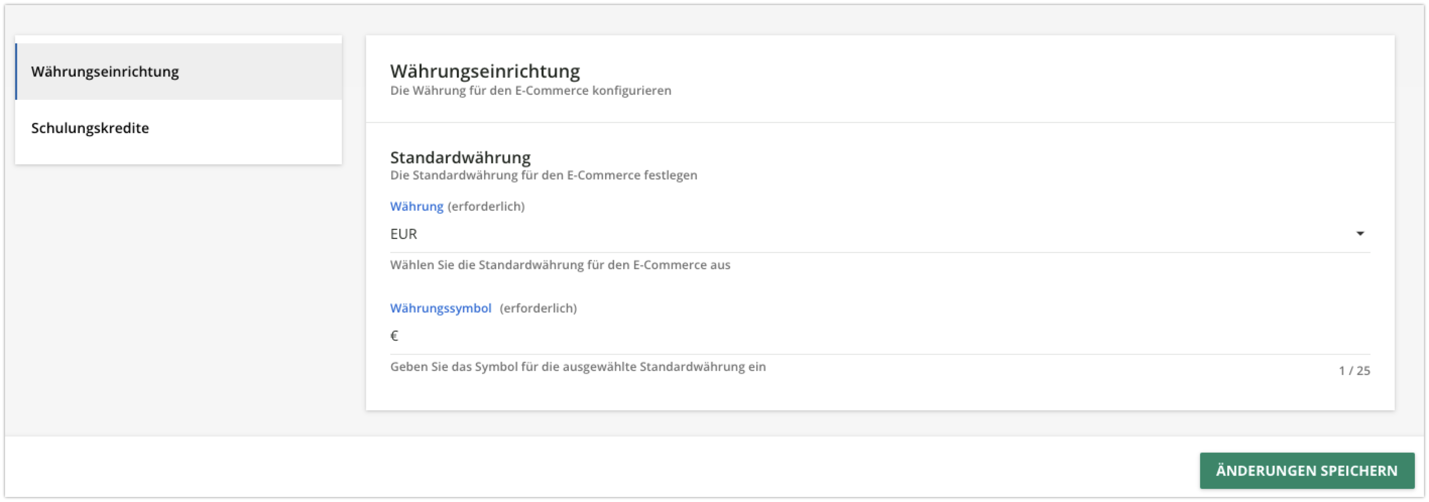 E-Commerce-Verwaltungsseite