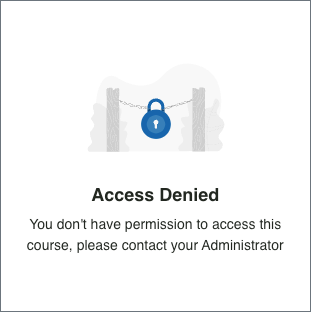 An example blank slate stating that access is denied