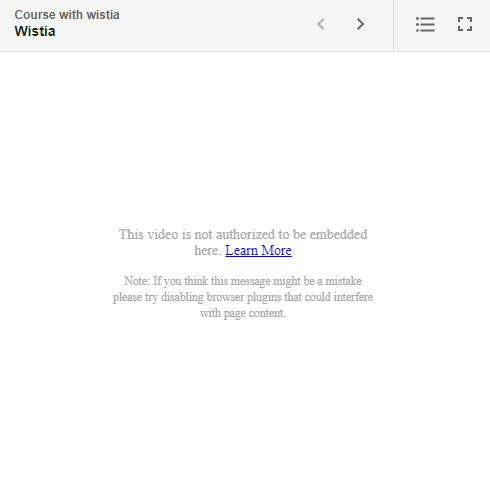 The error shown