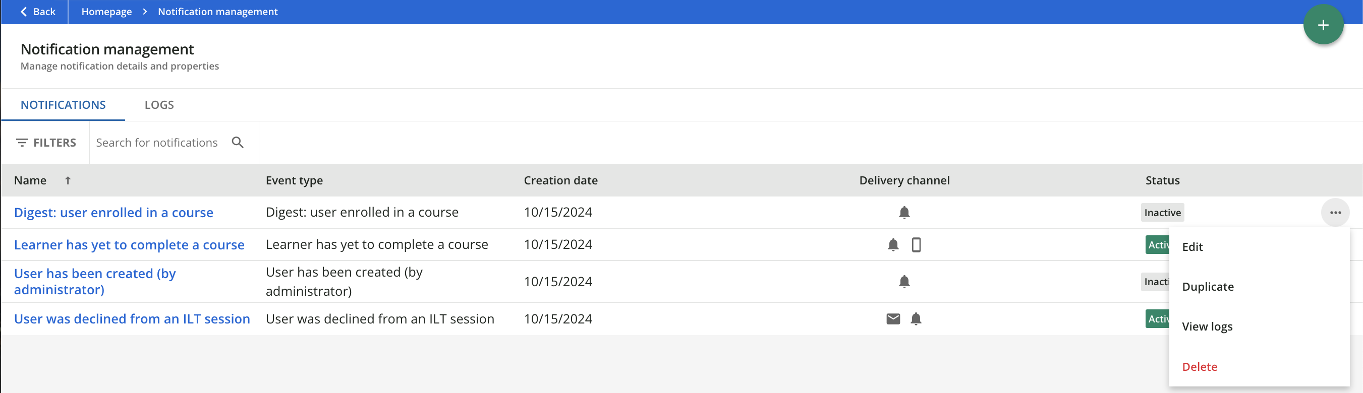 Accessing more details on notifications.