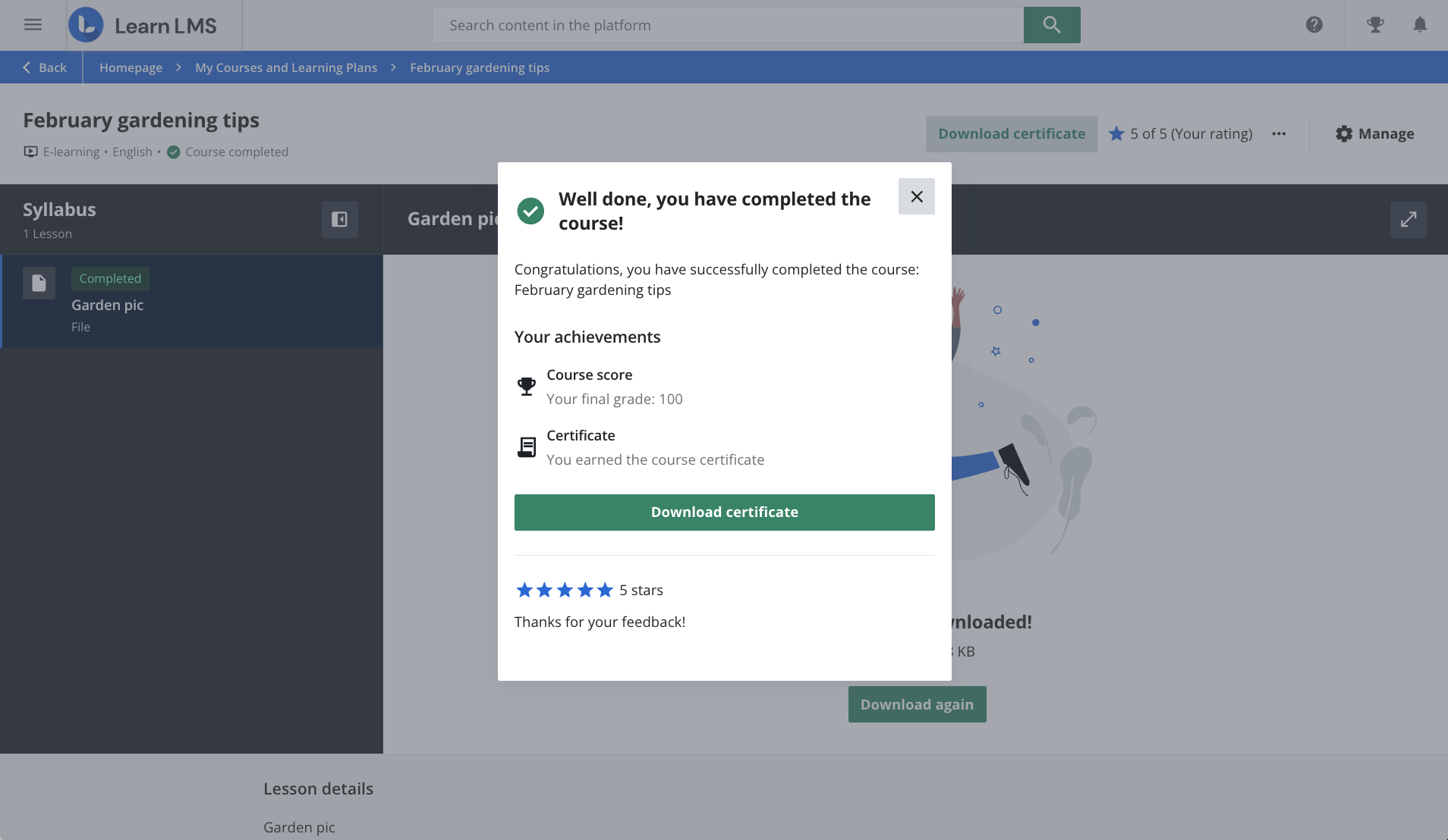 Obtaining a certificate