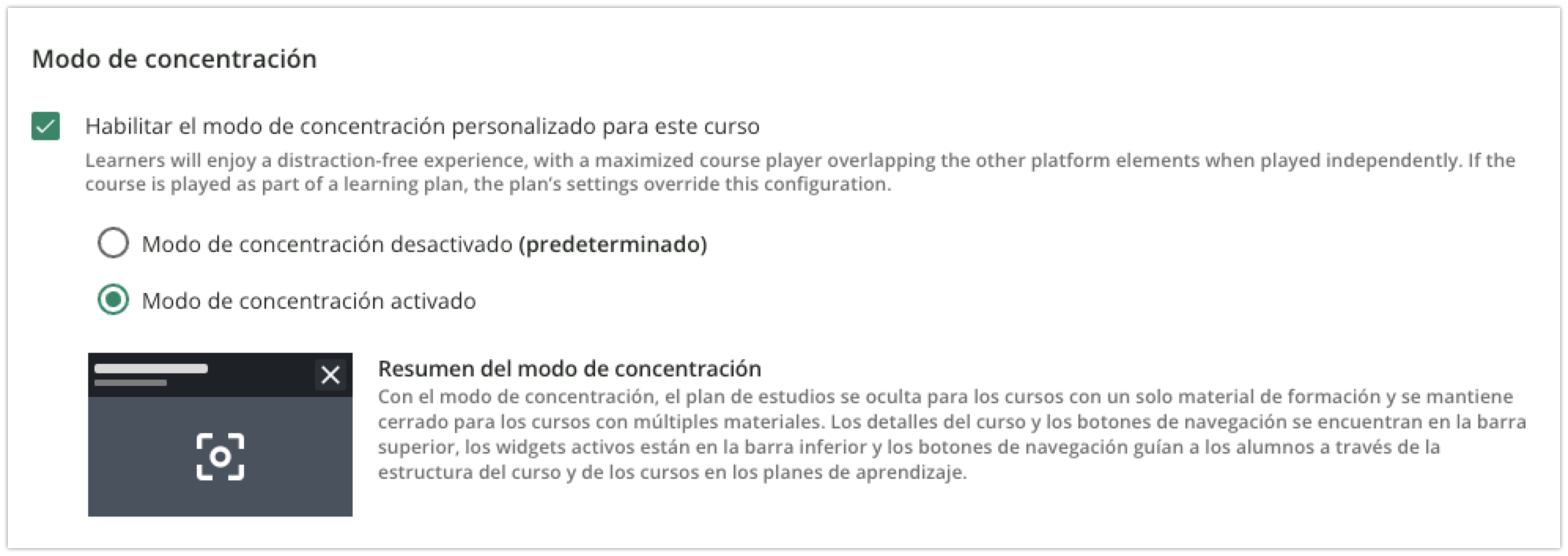 Modo de concentración