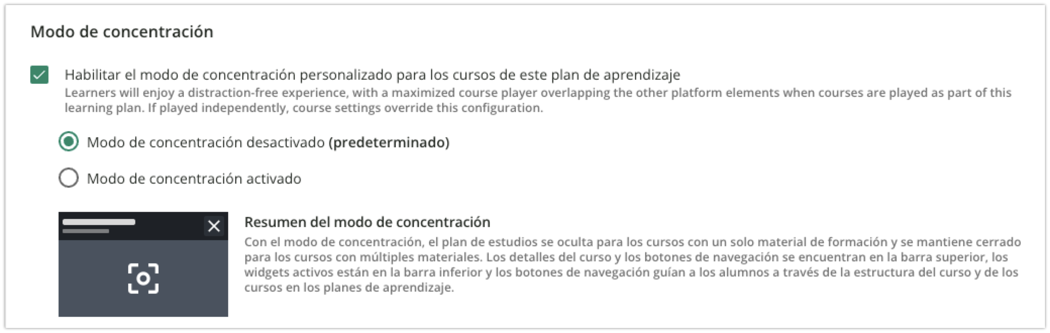 Modo de concentración