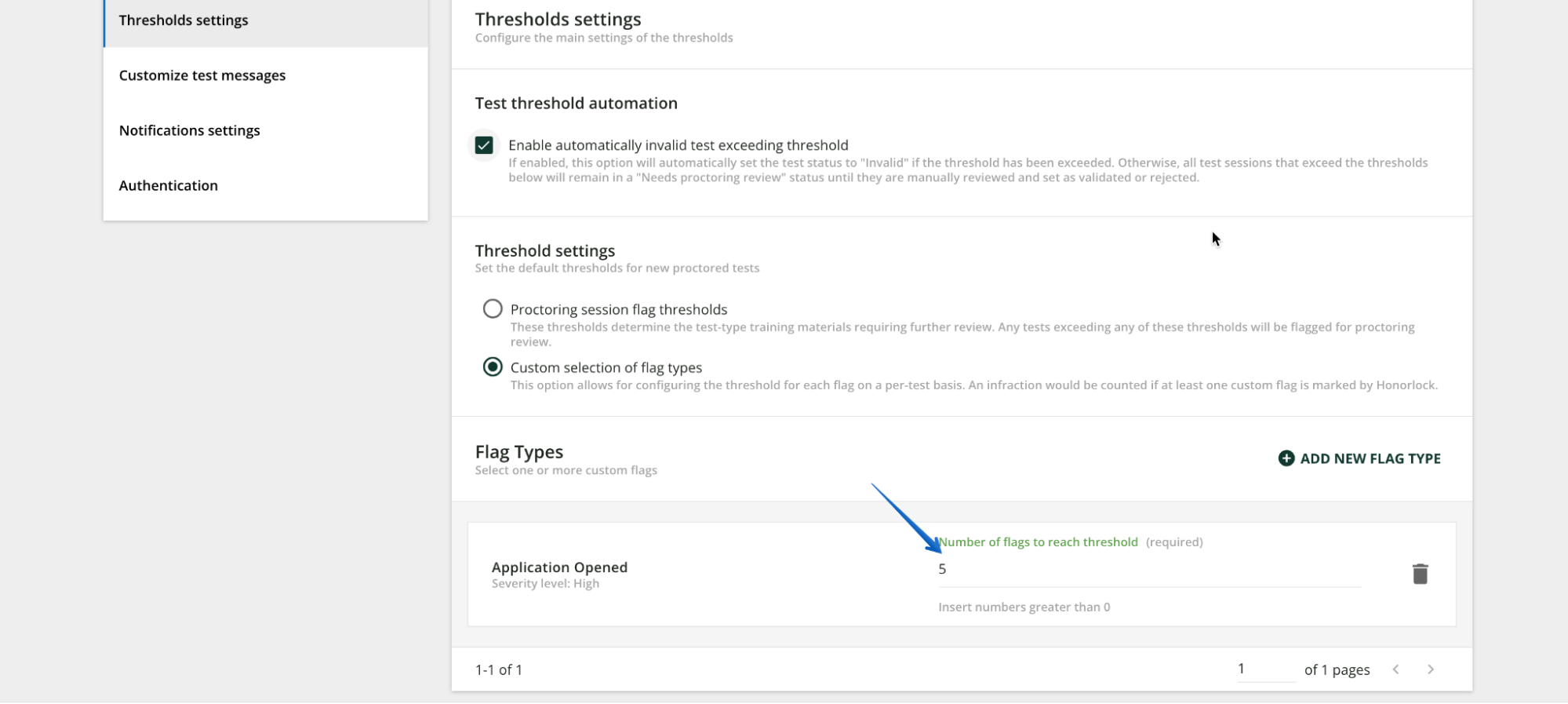 Setting flags for custom events