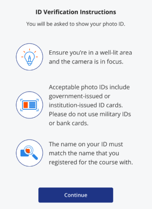 ID verification instructions
