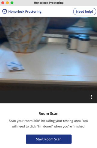 Start room scan